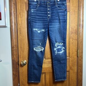 Women's Size 18 American Eagle Next Level Stretch Hi-Rise Jegging Button Fly
